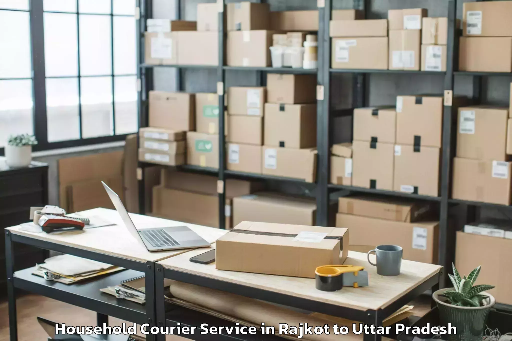 Rajkot to Kannauj Household Courier